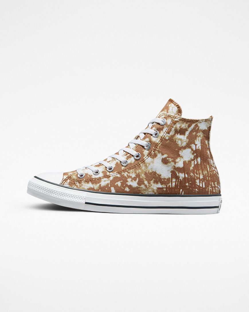 Men's Converse Chuck Taylor All Star Dip Dye High Top Shoes Brown / White / Black | AU C1563K